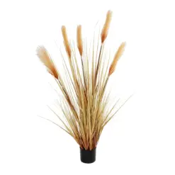 Alternative view of GloboStar® Artificial Garden PAMPAS GRASS 21476 Τεχνητό Διακοσμητικό Φυτό Μπεζ Πάμπας Μ90 x Π40 x Υ150cm