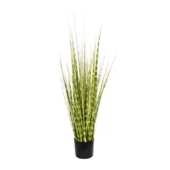 Alternative view of GloboStar® Artificial Garden ZEBRA GRASS 21481 Τεχνητό Διακοσμητικό Φυτό Ζέμπρα Μ30 x Π20 x Υ90cm
