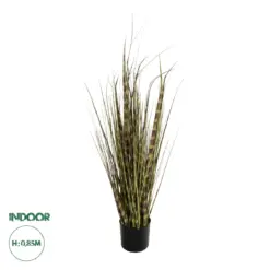 GloboStar® Artificial Garden ZEBRA GRASS 21482 Τεχνητό Διακοσμητικό Φυτό Ζέμπρα  Υ85cm