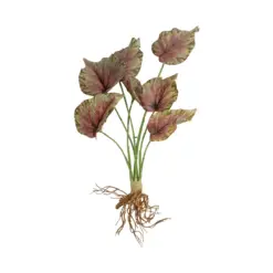 Alternative view of GloboStar® Artificial Garden BEGONIA LEAVES ROOTED 21490 Τεχνητό Διακοσμητικό Φυτό Πολύχρωμη Βιγόνια Μ25 x Π14 x Υ35cm