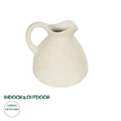 GloboStar® Artificial Garden ARMENOVILLE 21505 Διακοσμητικό Κεραμικό Βάζo Μπέζ Μ18 x Π15 x Υ16 cm