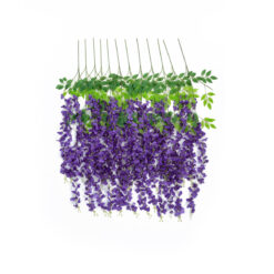 Alternative view of GloboStar® Artificial Garden VIOLET WISTERIA FLOWER BRANCH 21509 Σετ 12 Τεχνητά Διακοσμητικά κλαδιά Βιστέριας Βιολετί Φ45 x Υ120cm