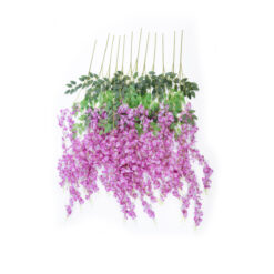 Alternative view of GloboStar® Artificial Garden PURPLE WISTERIA FLOWER BRANCH 21510 Σετ 12 Τεχνητά Διακοσμητικά κλαδιά Βιστέριας Μωβ Φ45 x Υ120cm
