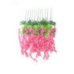 Alternative view of GloboStar® Artificial Garden HOT PINK WISTERIA FLOWER BRANCH 21512 Σετ 12 Τεχνητά Διακοσμητικά κλαδιά Βιστέριας Έντονο Ροζ Φ45 x Υ120cm