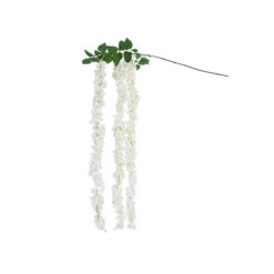 Alternative view of GloboStar® Artificial Garden WHITE WISTERIA FLOWER BRANCH 21516 Τεχνητό Διακοσμητικό κλαδί Βιστέρια Λευκό Φ45 x Υ164cm