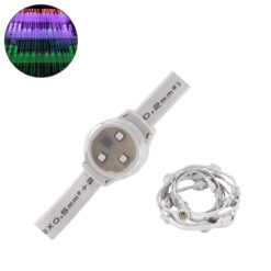 Alternative view of GloboStar® 90140 Digital Pixel Addressable Facade Module Chain String with 20 Spots - Ψηφιακή Αλυσίδα Γιρλάντα με 20 Σποτ LED SMD 3535 15W 20LED 20PIXEL SPI/TTL Protocol IC UCS512B 900lm 120° DC 12V IP67 RGB - Λευκό Σώμα - Μ232 x Π2.5 x Υ1.5cm