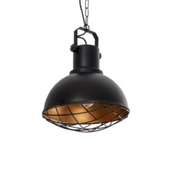 Alternative view of GLOBOSTAR® SIERRA 203-0011 Vintage Κρεμαστό Φωτιστικό Οροφής με Ντουί 1 x E27 AC 220-240V IP20 - Μαύρο & Χρυσό - Μ30 x Π30 x Υ40cm