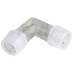 GLOBOSTAR® LIGHTUBE 22637 Διπλός σύνδεσμος L για Φωτοσωλήνα GloboStar 22515 Αδιάβροχο IP65 - Μ1.4 x Π1 x Υ1.4cm
