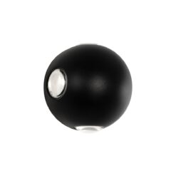 Alternative view of GLOBOSTAR® VEGA 60673 Μοντέρνο Φωτιστικό Τοίχου - Απλίκα LED 12W 1500lm 30° AC 220-240V Αδιάβροχο IP65 Θερμό Λευκό 2700K - Bridgelux COB Chip & TÜV SÜD Driver - Μαύρο Ματ - Μ10 x Π7.5 x Υ10cm - 5 Χρόνια Εγγύηση