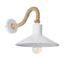 Alternative view of GLOBOSTAR® VINSA 01130 Boho Φωτιστικό Τοίχου - Απλίκα με Ντουί 1 x E27 AC 220-240V IP20 - Λευκό & Μπεζ - Μ37.5 x Π26.7 x Υ25cm