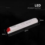 V‑TAC 24252VT 200W Τροφοδοτικό LED Πλαστικό 24V 8.3A Λευκό IP44 320×41×30 24252VT