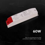 V‑TAC 24269VT Τροφοδοτικό LED Πλαστικό 60W 12V 5A Λευκό IP44 220×41×30