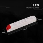 V‑TAC 24270VT Τροφοδοτικό LED Πλαστικό 100W 12V 8.3A Λευκό IP44 300×41×30