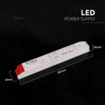 V‑TAC 24271VT Τροφοδοτικό LED Πλαστικό 200W 12V 16.5A Λευκό IP44 320×41×30