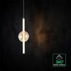 V-TAC 24284VT Κρεμαστό LED Φωτιστικό 8W 1100 lm 3000K Μελί+Λευκό – 150×1870 mm