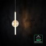 V-TAC 24284VT Κρεμαστό LED Φωτιστικό 8W 1100 lm 3000K Μελί+Λευκό – 150×1870 mm