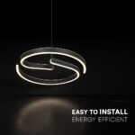 V-TAC 24289VT Κρεμαστό LED Φωτιστικό 25W 3250lm 4000K Μαύρο Ματ – 400×60 mm