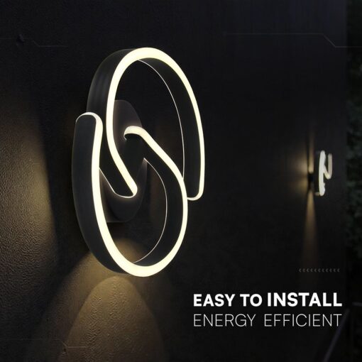 V‑TAC 24290 22W LED Διακοσμητικό Φωτιστικό Τοίχου – 300×110mm – 4000K – Μαύρο