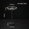 LED Πορτατίφ Light 25W 4000K Μαύρο Ματ 300×470mm – V‑TAC 24291VT
