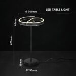 LED Πορτατίφ Light 25W 4000K Μαύρο Ματ 300×470mm – V‑TAC 24291VT