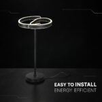 LED Πορτατίφ Light 25W 4000K Μαύρο Ματ 300×470mm – V‑TAC 24291VT