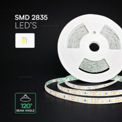 LED Ταινία 8W 800lm 4000K 2835 120LED/m 24V Ultra Long 20m – V-TAC 24321VT