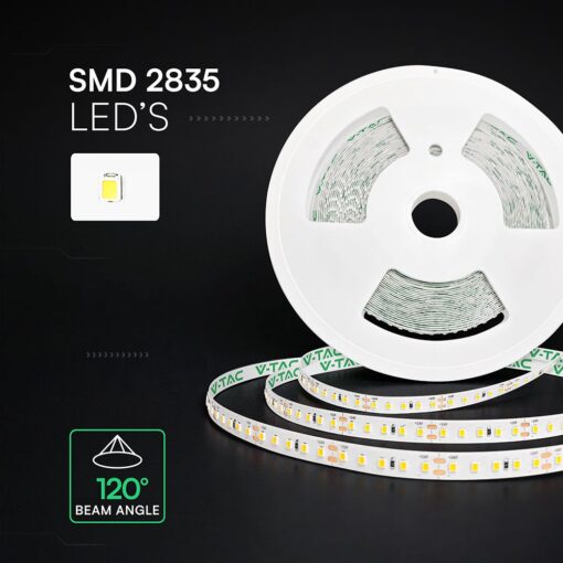 LED Ταινία 8W 800lm 4000K 2835 120LED/m 24V Ultra Long 20m – V-TAC 24321VT