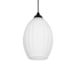 GLOBOSTAR® GURIA 206-0008 Μοντέρνο Κρεμαστό Φωτιστικό Οροφής με Ντουί 1 x E27 AC 220-240V IP20 – Λευκό – Μ19 x Π19 x Υ26cm