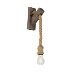 Alternative view of GLOBOSTAR® KENSI 00878 Boho Φωτιστικό Τοίχου - Απλίκα με Ντουί 1 x E27 AC 220-240V IP20 - Καφέ & Μπεζ - Μ7 x Π15 x Υ38cm
