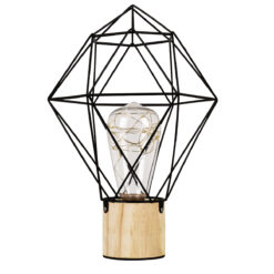 Alternative view of GLOBOSTAR® ANTLER 01443 Μοντέρνο Επιτραπέζιο Φωτιστικό LED 2.2W 154lm 360° DC 5V IP20 Θερμό Λευκό 2700K - DIODE - Μαύρο & Μπεζ - Μ19 x Π19 x Υ29cm - 2 Χρόνια Εγγύηση