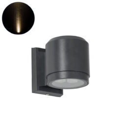 Alternative view of GLOBOSTAR® WALLLIGHT-SONA 90481 Μοντέρνο Φωτιστικό Τοίχου - Απλίκα LED 12W 1080lm 5° DC 24V Αδιάβροχο IP67 Θερμό Λευκό 2700K - CREE COB Chip & TÜV SÜD Driver - Γκρι Ανθρακί Ματ - Μ9.5 x Π13 x Υ11cm - 3 Χρόνια Εγγύηση