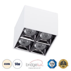 Alternative view of GLOBOSTAR® LUMINAR 60334 Downlight Σποτ LED 14W 1960lm 36° AC 220-240V IP20 Φυσικό Λευκό 4500K - Osram SMD Chip & TÜV SÜD Driver - Λευκό Ματ - Μ8.2 x Π8.2 x Υ6.6cm - 5 Χρόνια Εγγύηση