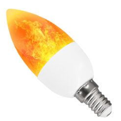 Alternative view of GLOBOSTAR® CANDLE 76074 Λάμπα Κεράκι E14 C37 LED 5W 250lm 260° AC 220-240V IP20 Πορτοκαλί 2200K με Εφέ Φλόγας - Λευκό Γαλακτερό - Μ3.7 x Π3.7 x Υ10.4cm - 2 Χρόνια Εγγύηση