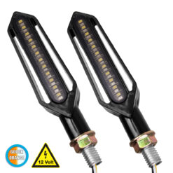 Alternative view of GLOBOSTAR® TURNLIGHT 81757 Φλας Μοτοσυκλέτας LED 1.5W/3W 220lm/440lm 120° DC 12V Αδιάβροχο IP65 Πορτοκαλί - Μ12.2 x Π2.8 x Υ2.5cm - Πακέτο 2 Τεμαχίων - 1 Χρόνο Εγγύηση