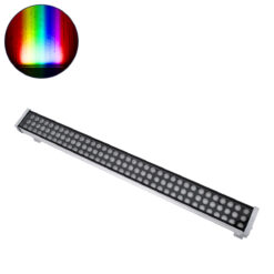 Alternative view of GLOBOSTAR® WASHERGAIA 90218 Μπάρα Φωτισμού Wall Washer LED 216W 18360lm 10° DC 24V Αδιάβροχο IP67 Πολύχρωμο RGBW Dimmable DMX512 - Bridgelux SMD Chip - Ασημί - Μ100 x Π10.2 x Υ9.5cm - 3 Χρόνια Εγγύηση