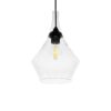 GLOBOSTAR® BALU 206-0042 Μοντέρνο Κρεμαστό Φωτιστικό Οροφής με Ντουί 1 x E27 AC 220-240V IP20 – Διάφανο – Μ20 x Π20 x Υ31cm