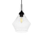 GLOBOSTAR® BALU 206-0042 Μοντέρνο Κρεμαστό Φωτιστικό Οροφής με Ντουί 1 x E27 AC 220-240V IP20 – Διάφανο – Μ20 x Π20 x Υ31cm