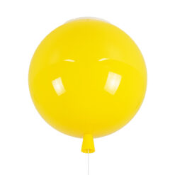 Alternative view of GLOBOSTAR® BALLOON 00651 Παιδικό Φωτιστικό Οροφής με Ντουί 1 x E27 AC 220-240V IP20 - Κίτρινο - Μ30 x Π30 x Υ33cm