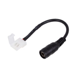 Alternative view of GLOBOSTAR® STRIPCON 70739 Ταχυσύνδεσμος για Μονόχρωμη Ταινία LED 8mm σε DC Jack 5.5x2.1mm Θηλυκό Σύνδεσμο IP20 - Λευκό - Μ15 x Π1.2 x Υ1.2cm