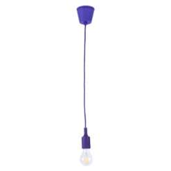 GLOBOSTAR® CABLITO 61560 Μοντέρνο Κρεμαστό Φωτιστικό Οροφής με Ντουί 1 x E27 AC 220-240V IP20 - Μωβ - Μ4 x Π4 x Υ110cm