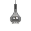 GLOBOSTAR® ΤΟΝΕ 206-0034 Μοντέρνο Κρεμαστό Φωτιστικό Οροφής με Ντουί 1 x E27 AC 220-240V IP20 – Μαύρο Φιμέ – Μ20 x Π20 x Υ36cm