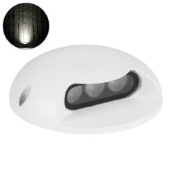 Alternative view of GLOBOSTAR® STEPLUNA 90620 Φωτιστικό Σκαλοπατιού / Διαδρόμου LED 3W 345lm 10° DC 24V Αδιάβροχο IP65 Φυσικό Λευκό 4500K Dimmable - Bridgelux SMD Chip - Λευκό Ματ - Μ12 x Π12 x Υ3cm - 3 Χρόνια Εγγύηση