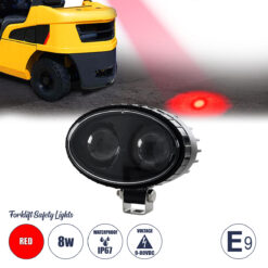 Alternative view of GloboStar® 85424 E9 Mark Forklift Safety Lights - Φώτα Προειδοποίησης & Διαγράμμισης Ασφαλείας για Περονοφόρα - Κλάρκ LED 8W DC 9-80V Αδιάβροχο IP67 Κόκκινο Μ14.5 x Π11.5 x Υ8cm