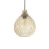GLOBOSTAR® BASTIK 206-0027 Μοντέρνο Κρεμαστό Φωτιστικό Οροφής με Ντουί 1 x E27 AC 220-240V IP20 – Mελί – Μ22 x Π22 x Υ26cm
