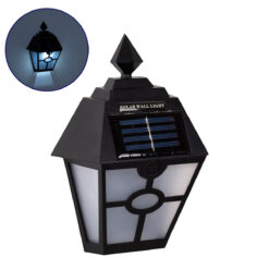 Alternative view of GloboStar® 71494 Αυτόνομο Ηλιακό Φωτιστικό Τοίχου Μαύρο LED SMD 1W 40lm με Ενσωματωμένη Μπαταρία 600mAh - Φωτοβολταϊκό Πάνελ με Αισθητήρα Ημέρας-Νύχτας IP65 Ψυχρό Λευκό 6000K