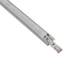Alternative view of GLOBOSTAR® ALP-LINEAR CURBARIO 70802-1M Επιφανειακό Εύκαμπτο Προφίλ Αλουμινίου με Λευκό Γαλακτερό Πατητό Κάλυμμα για Ταινίες LED IP20 - Ασημί & Λευκό - Μ100 x Π1.8 x Υ0.5cm