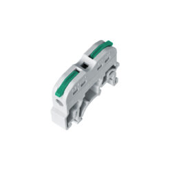 Alternative view of GloboStar® FAST-CONNECT 69902 Μονή Κλέμα Ράγας Ταχείας Σύνδεσης & Διακλάδωσης Καλωδίων για Ηλεκτρολογικούς Πίνακες - 1 x Είσοδος & 1 x Έξοδος με Συμβατή Διατομή Καλωδίων 0.2mm² έως 4mm² - 600V 32A Max - Μ4.5 x Π1 x Υ3.2cm - Γκρι & Πράσινο - Πακέτο 10 Τεμαχίων - 5 Years Warranty
