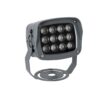 GLOBOSTAR® FLOODXENA 90125 Προβολέας Σποτ Wall Washer LED 12W 1020lm 10° AC 220-240V Αδιάβροχο IP65 Φούξια – Bridgelux SMD Chip – Γκρι Ανθρακί – Μ13.5 x Π11 x Υ15cm – 3 Χρόνια Εγγύηση