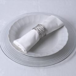 Alternative view of GloboStar® GOURMET 35000 Δαχτυλίδι Πετσέτας Μεταλλικό Ασημί Φ5 x Υ3.5cm
