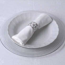 Alternative view of GloboStar® BISTRO 35003 Δαχτυλίδι Πετσέτας Μεταλλικό Ασημί Φ4.5 x Υ3cm